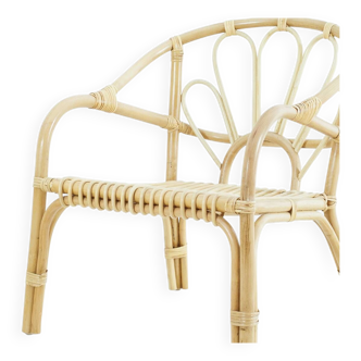 Small rattan chair with armrests for children SELINA