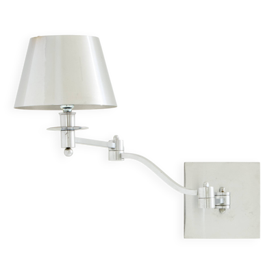 Applique ajustable Maison Charles acier brossé vers 1960