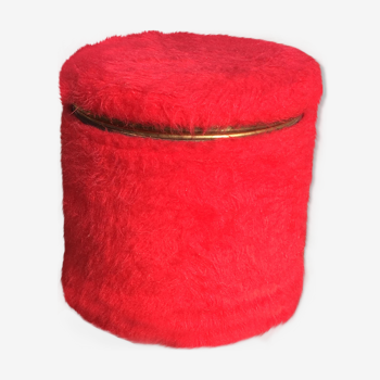 Tabouret pouf coffre moumoute