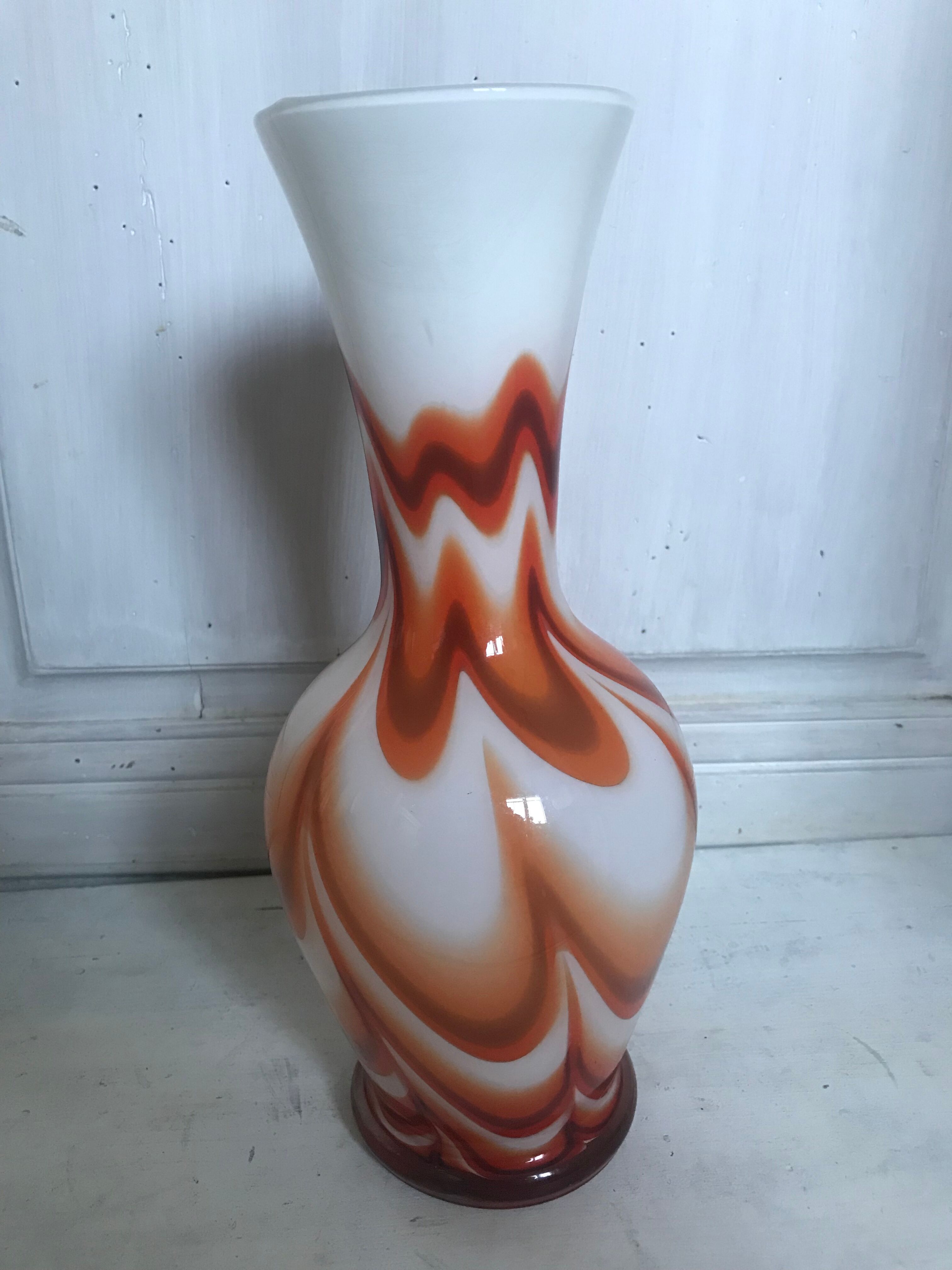 Opaline vase Murano 30 cm
