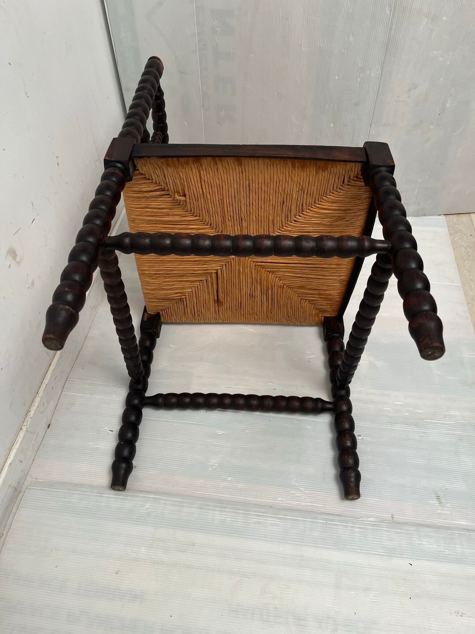 Corner chair wood turned vintage years 50-60