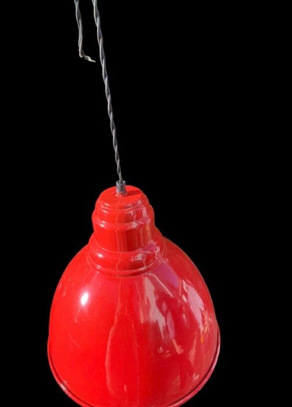 Hanging lamp industrial red