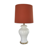 Vintage opaline lamp and brass 50 cm