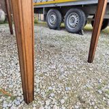 Antique rustic farmhouse table in solid oak, 19th century