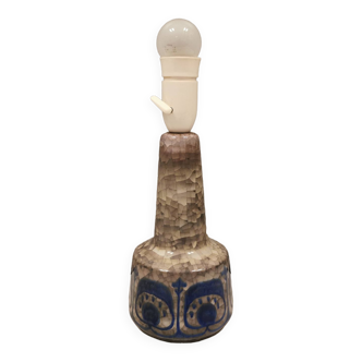 Ceramic table lamp in Grey/Blue crackled glaze, made by Michael Andersen Denmark