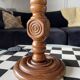 Lampe française en bois tournée moderniste