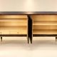 Enfilade buffet bas – Style Art Déco – Placage ébène de Macassar – Laiton