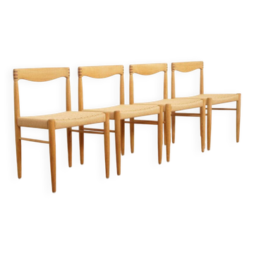 4 x dining chair | Bramin | H.W. Klein | Soaped oak | Restored