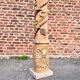 Twisted column in carved polychrome wood, 19th century.