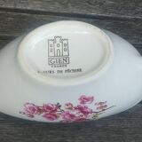 Porcelain saucière of the Gien earthenware factory model "peach blossoms"