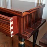Pair of nightstands Tineo 60s wood plates