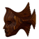 Sculptural carved wooden mask wall panel, France, 1970s