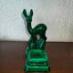 Saint Clement earthenware ashtray representing 1 doe signed Green
