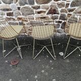 Three chairs in the style of Harry Bertoia