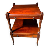 Antique mahogany rolling trolley