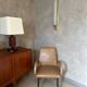 Brass and glass wall lamp
