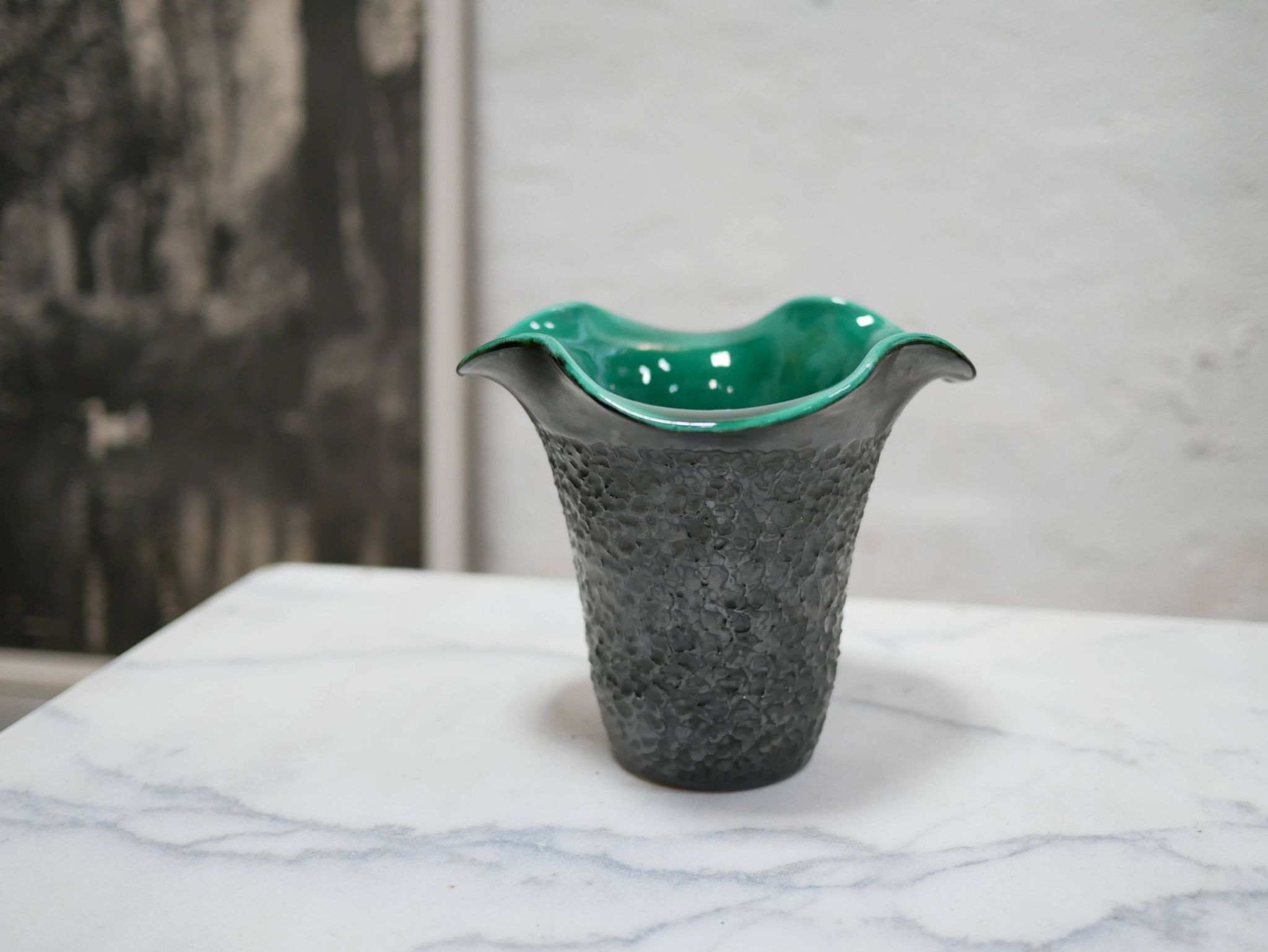 Vase corolle vintage en céramique
