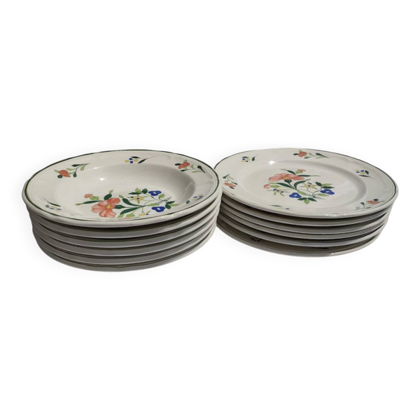 Service de table vintage Ceramica Quadrifoglio