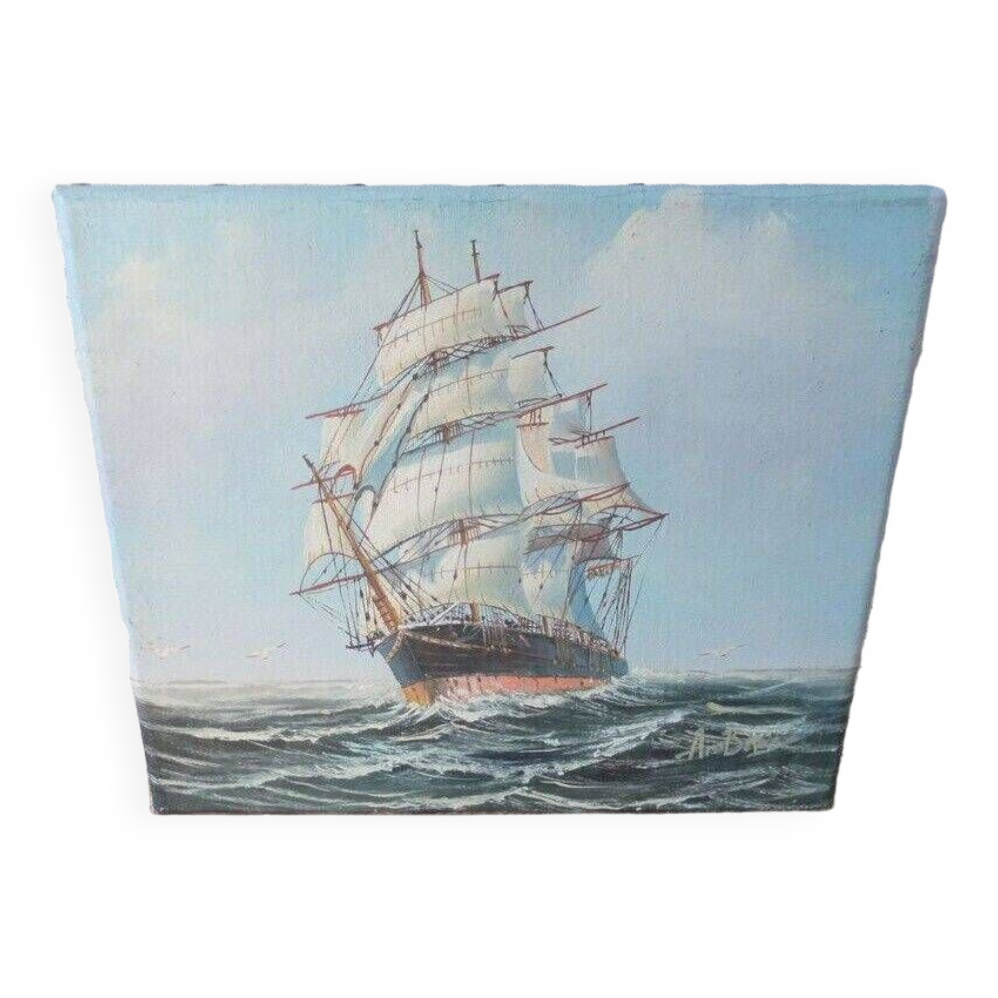Painting "Caravelle Returning to Port" by John Ambrose Oil on Canvas