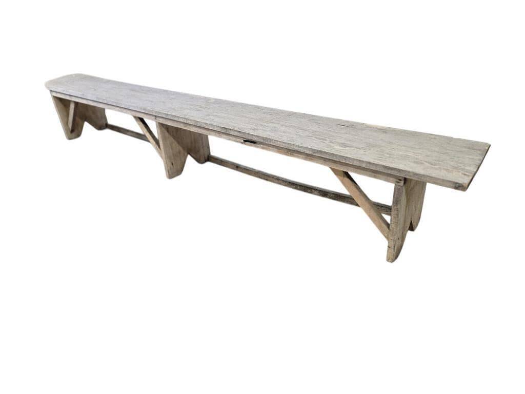 XL vintage wooden bench
