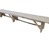 XL vintage wooden bench