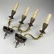 Vintage bronze wall lamps, Italy, 1950s, set of 2