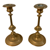 Duo of copper candlesticks