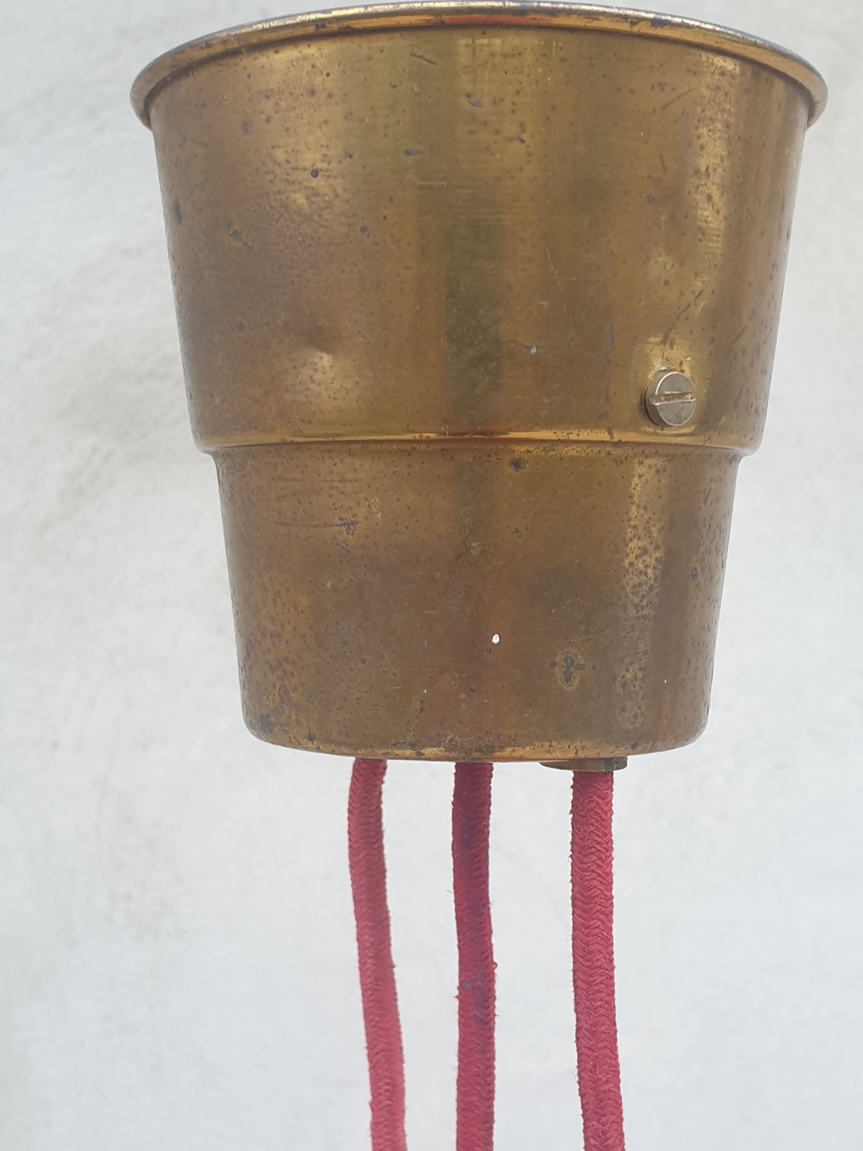 Mid-century chandelier in red acrylic glass from stilux milano