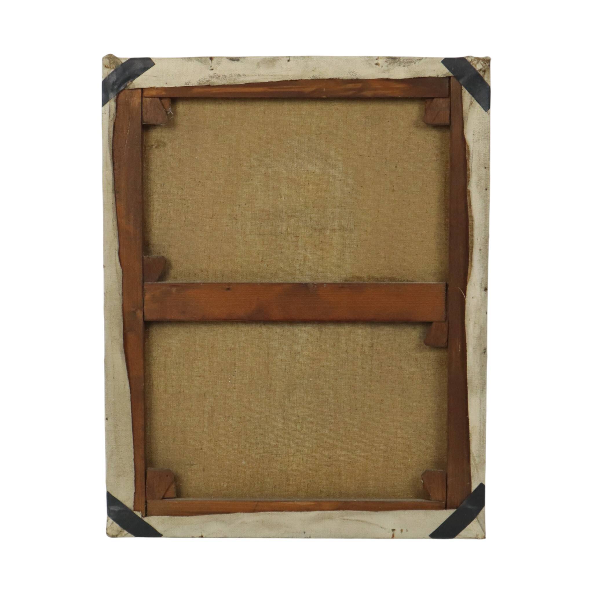 Antique Painting Portrait of a Man Signed Early 20th Century