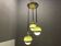 Mid-century lime green opaline glass light pendant