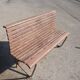 Wood and iron barge bench
