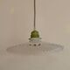 Opaline suspension, green-coloured metal socket