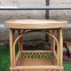 Table basse en rotin et bambou vintage