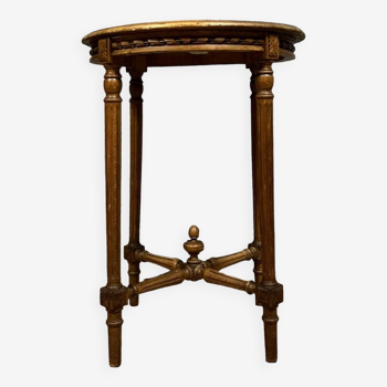 Table guéridon style Louis XVI en noyer circa 1880-1900
