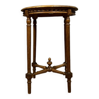 Table guéridon style Louis XVI en noyer circa 1880-1900