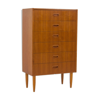 The 1960s teak chest of drawers