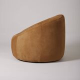 Pumpkin Pierre Paulin armchair in suede