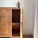 Art Deco oak sideboard with mirror (removable)