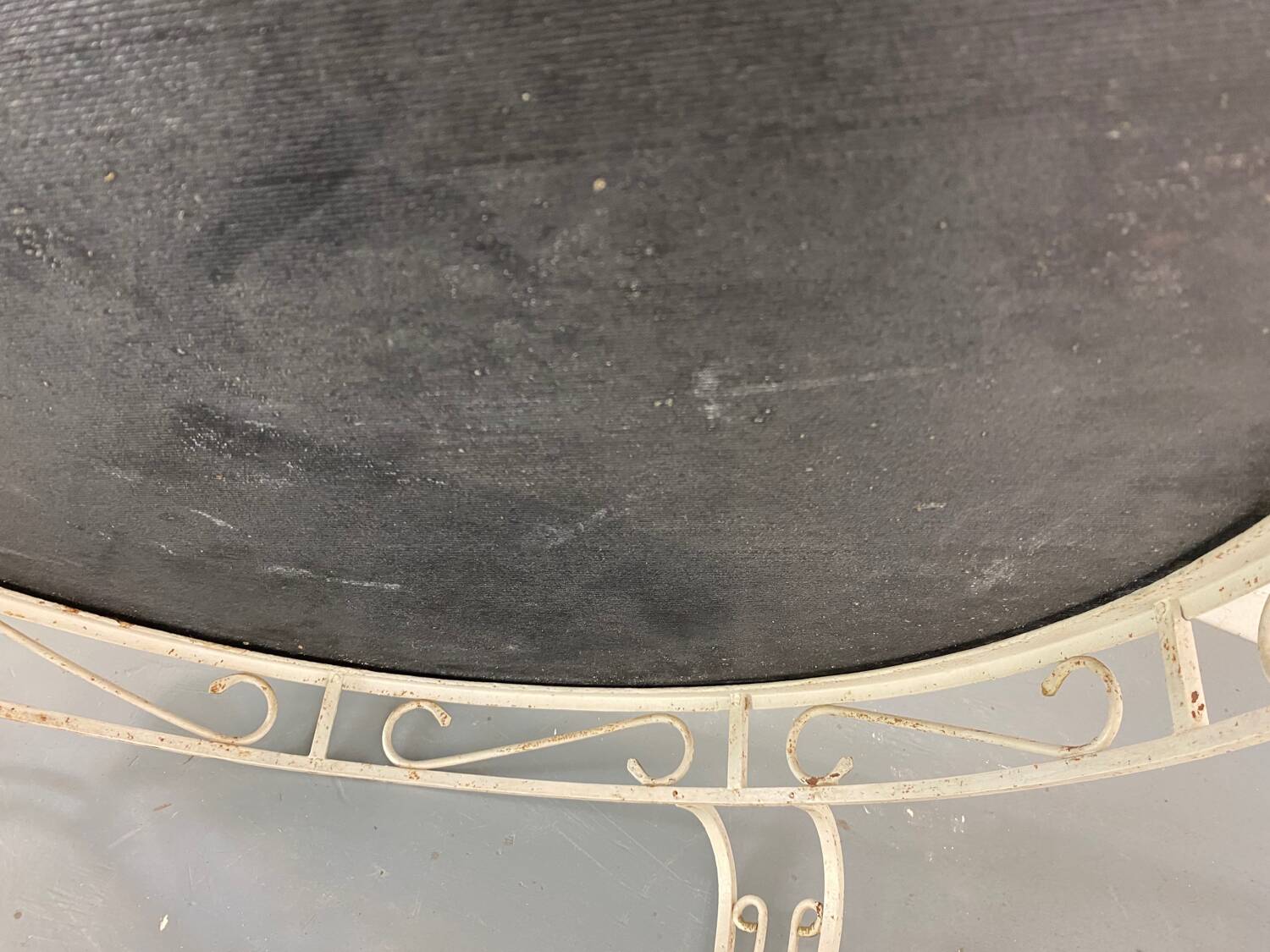 Table d'appoint vintage en fer forgé du milieu du siècle, années 1950