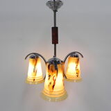 Art deco hanging lamp in glass
