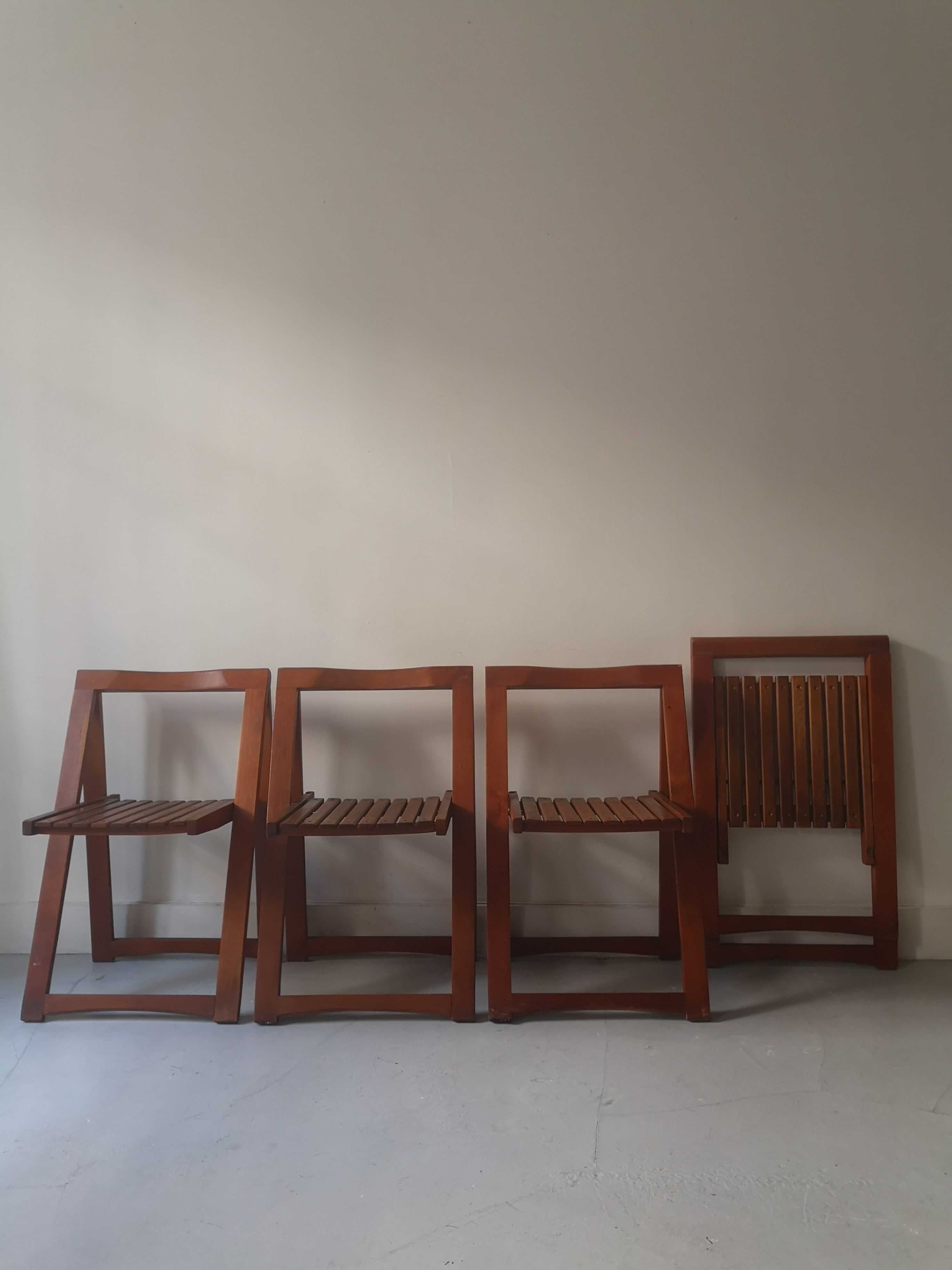 Set de 4 chaises pliantes par Aldo Jacober pour Alberti Bazzani, 1970