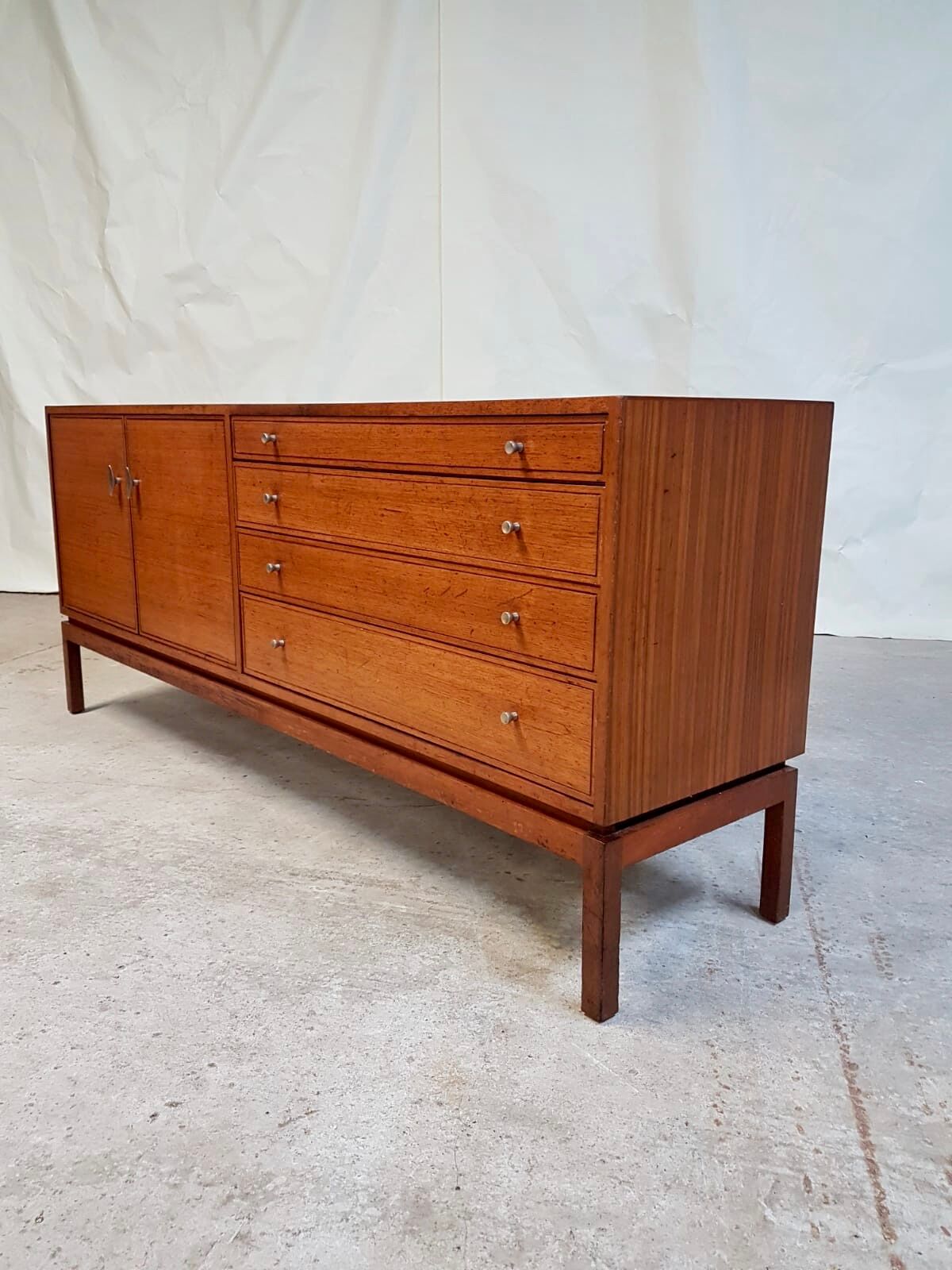 Vtg Mid Century 60s Tola Teak Sideboard Danish Italian Design Retro