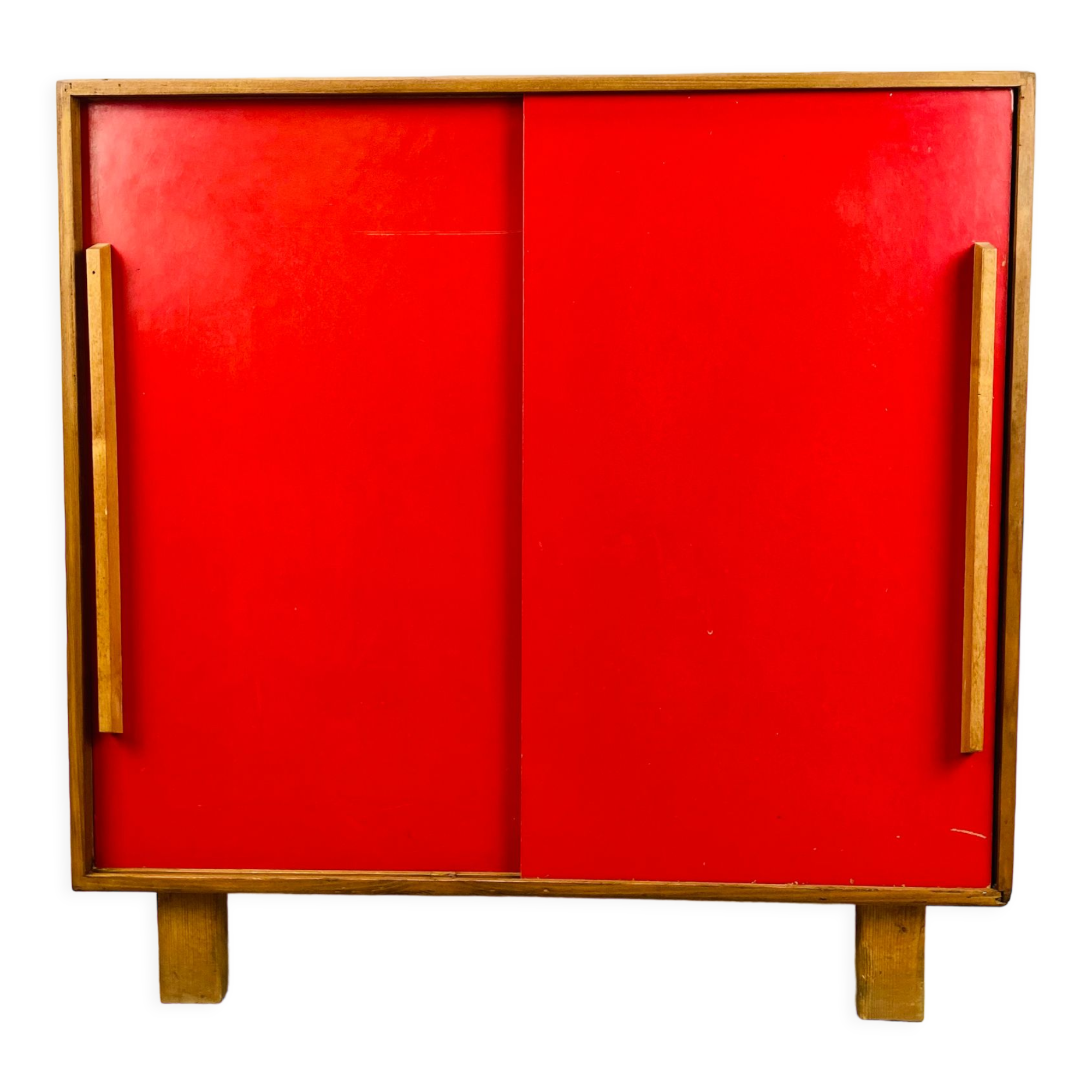 Buffet sliding doors solid red pine