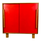 Buffet sliding doors solid red pine