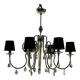 Murano crystal chandelier black lampshade