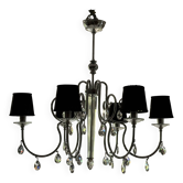 Murano crystal chandelier black lampshade