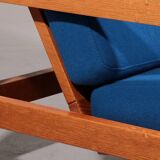 Fauteuil relax Getama en chêne avec dossier réglable, Hans J. Wegner GE421