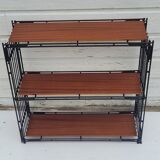Vintage modular shelf with installation or wall Multistrux of Multimeuble lacquered steel, 1960