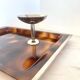 Service tray in plexiglass / lucite with tortoiseshell effect
