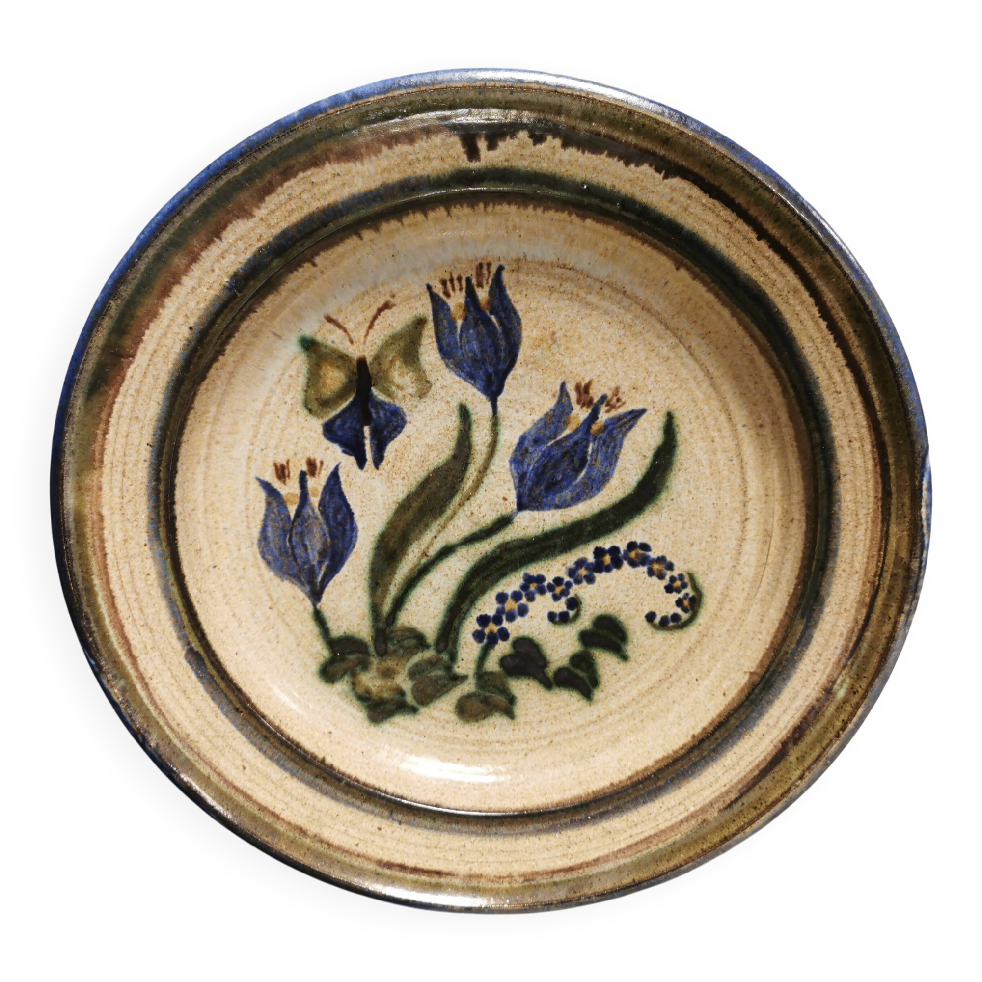 Large ceramic dish by Helge Jacobsen (HJ), Denmark, 1970s.